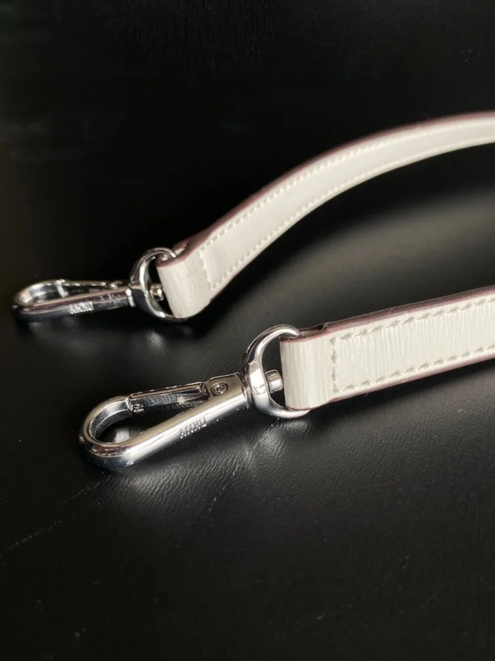 DKNY Ivory Off White Adjustable Shoulder Bag Replacement Strap Silver Tone